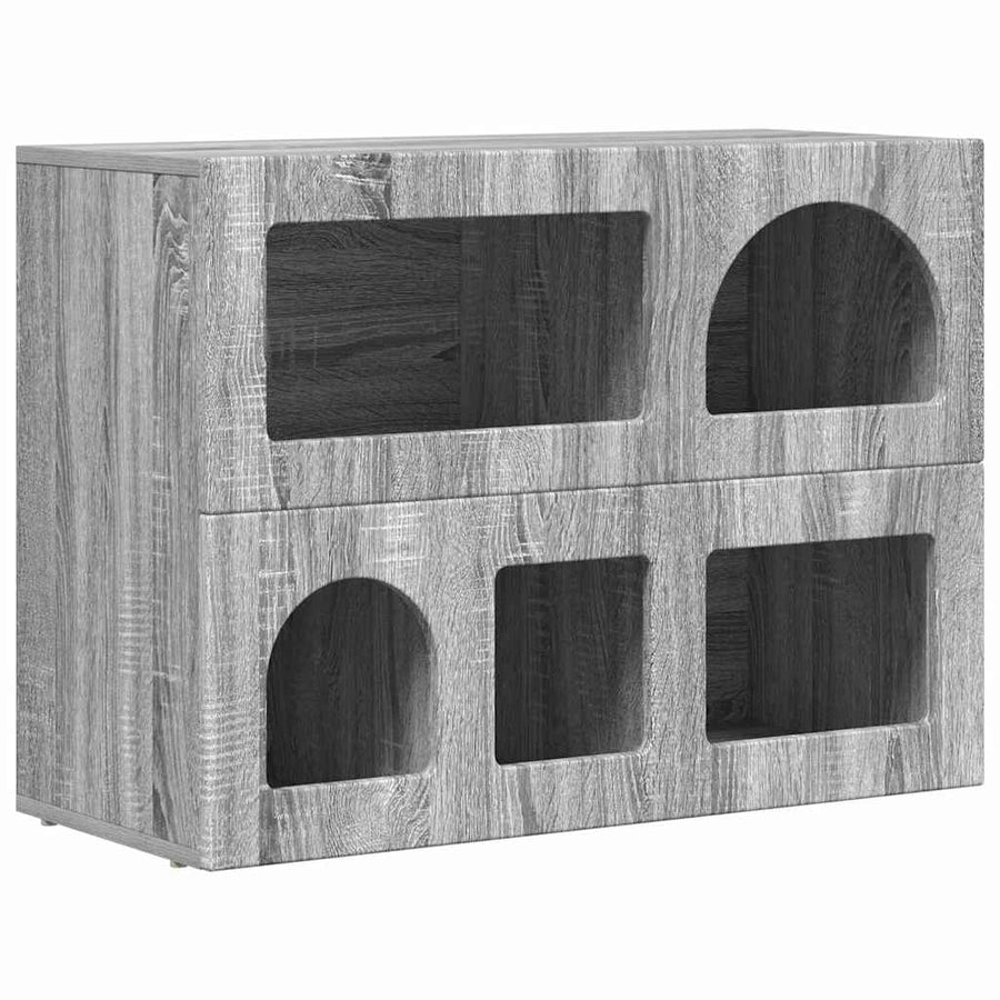 Dressoir Grijs Sonoma 80,5 x 35 x 59 cm Bewerkt hout