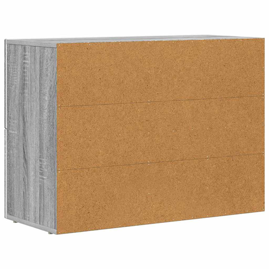 Dressoir Grijs Sonoma 80,5 x 35 x 59 cm Bewerkt hout