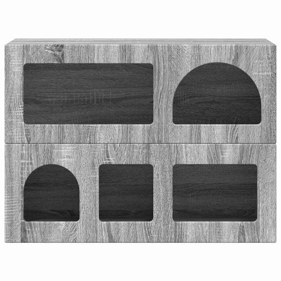 Dressoir Grijs Sonoma 80,5 x 35 x 59 cm Bewerkt hout