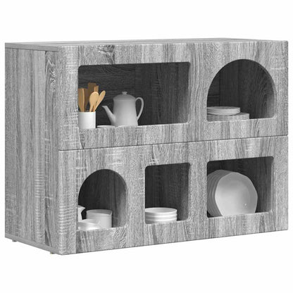 Dressoir Grijs Sonoma 80,5 x 35 x 59 cm Bewerkt hout