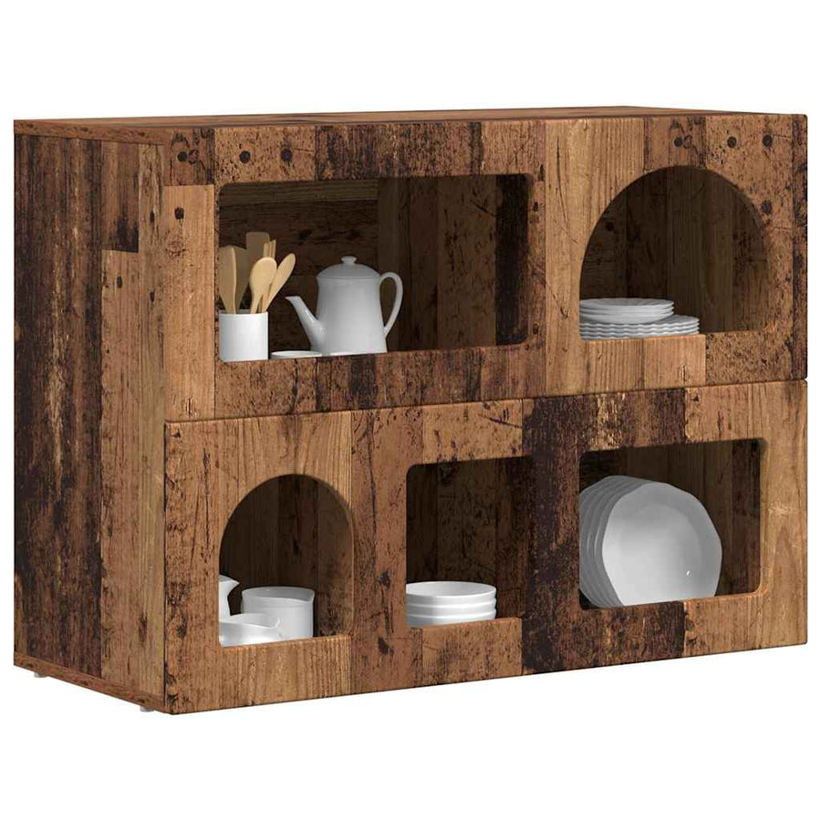 Dressoir Oudhout 80,5 x 35 x 59 cm Bewerkt hout