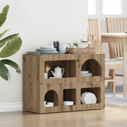 Dressoir 80,5x35x59 cm bewerkt hout artisan eiken