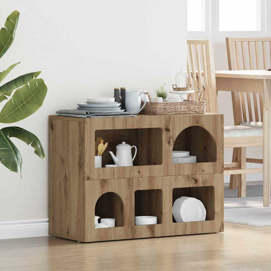 Dressoir Artisan Eiken 80,5 x 35 x 59 cm Bewerkt hout