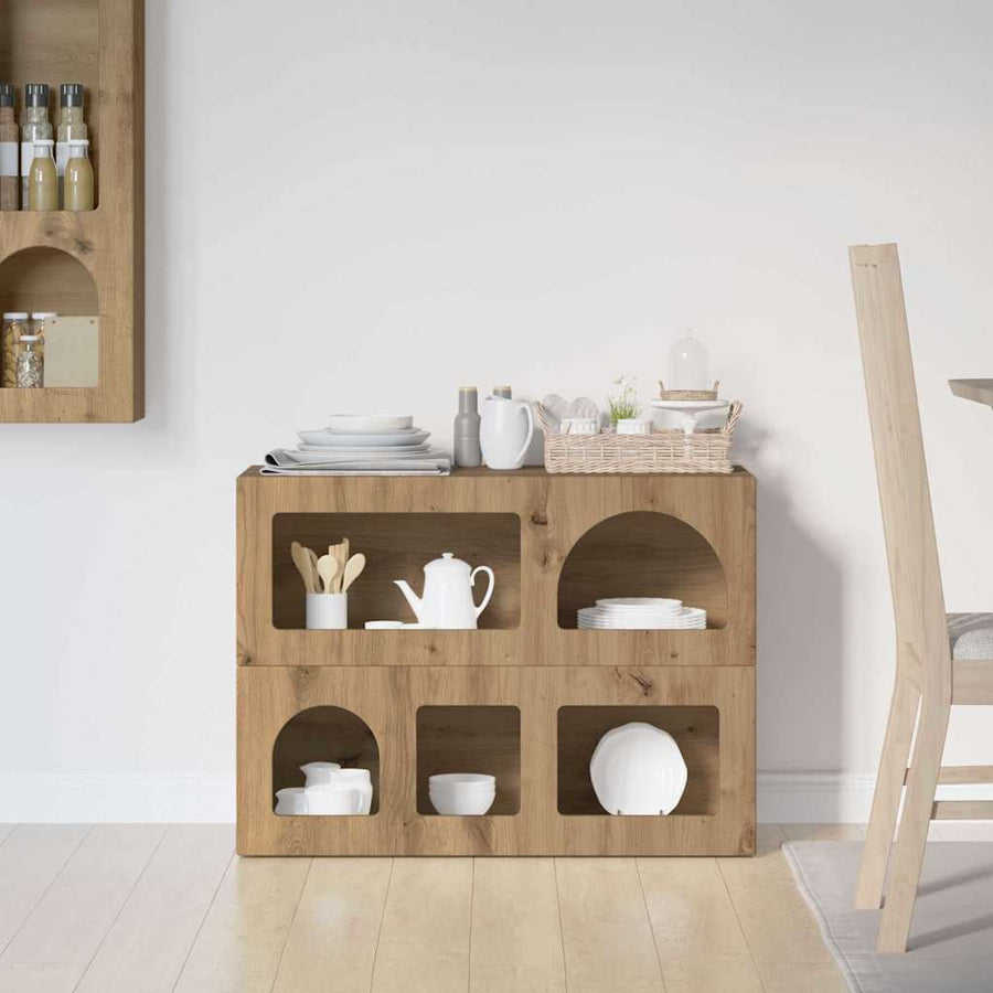 Dressoir Artisan Eiken 80,5 x 35 x 59 cm Bewerkt hout