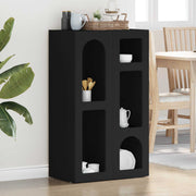 Dressoir 59x35x100,5 cm zwart bewerkt hout