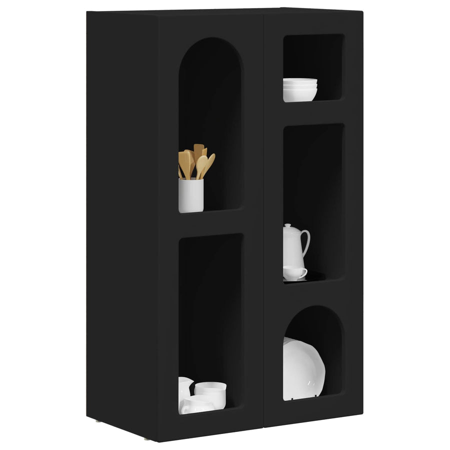 Dressoir Zwart 59 x 35 x 100,5 cm Bewerkt hout