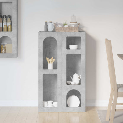 Dressoir Beton Grijs 59 x 35 x 100,5 cm Bewerkt hout