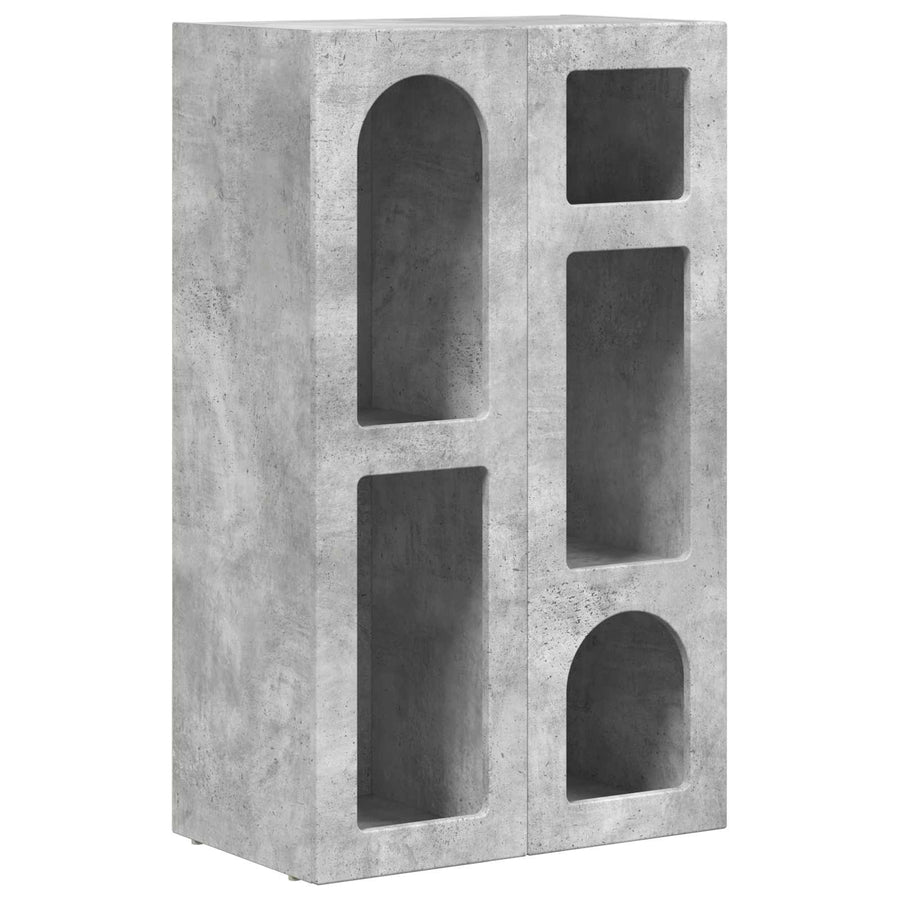 Dressoir Beton Grijs 59 x 35 x 100,5 cm Bewerkt hout