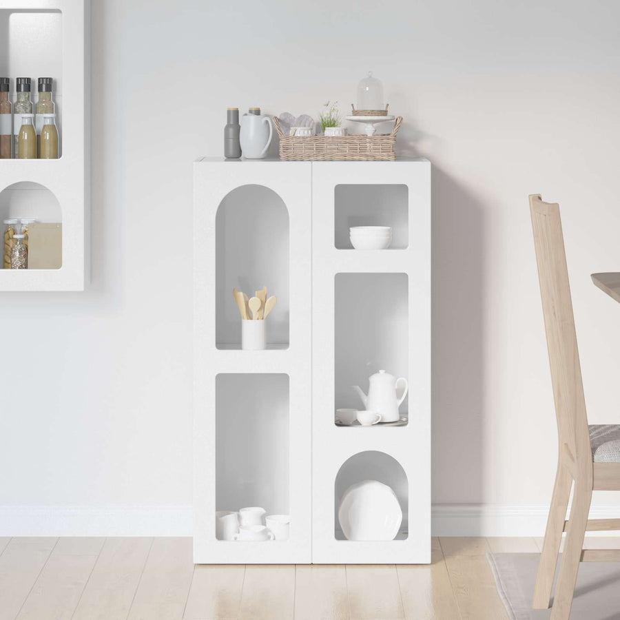Dressoir Hoogglans wit 59 x 35 x 100,5 cm Bewerkt hout