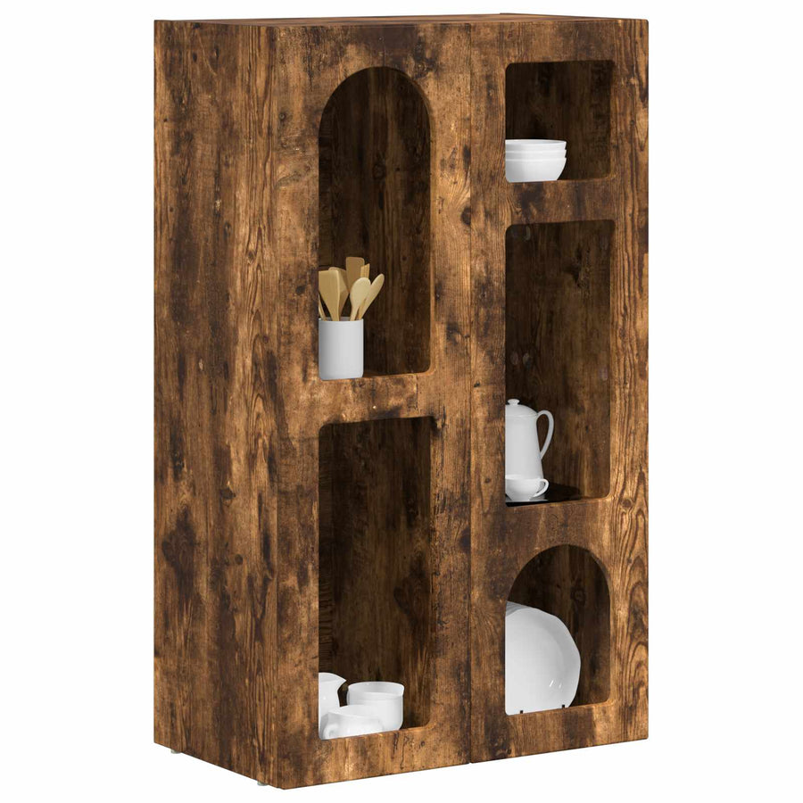 Dressoir Gerookt eiken 59 x 35 x 100,5 cm Bewerkt hout