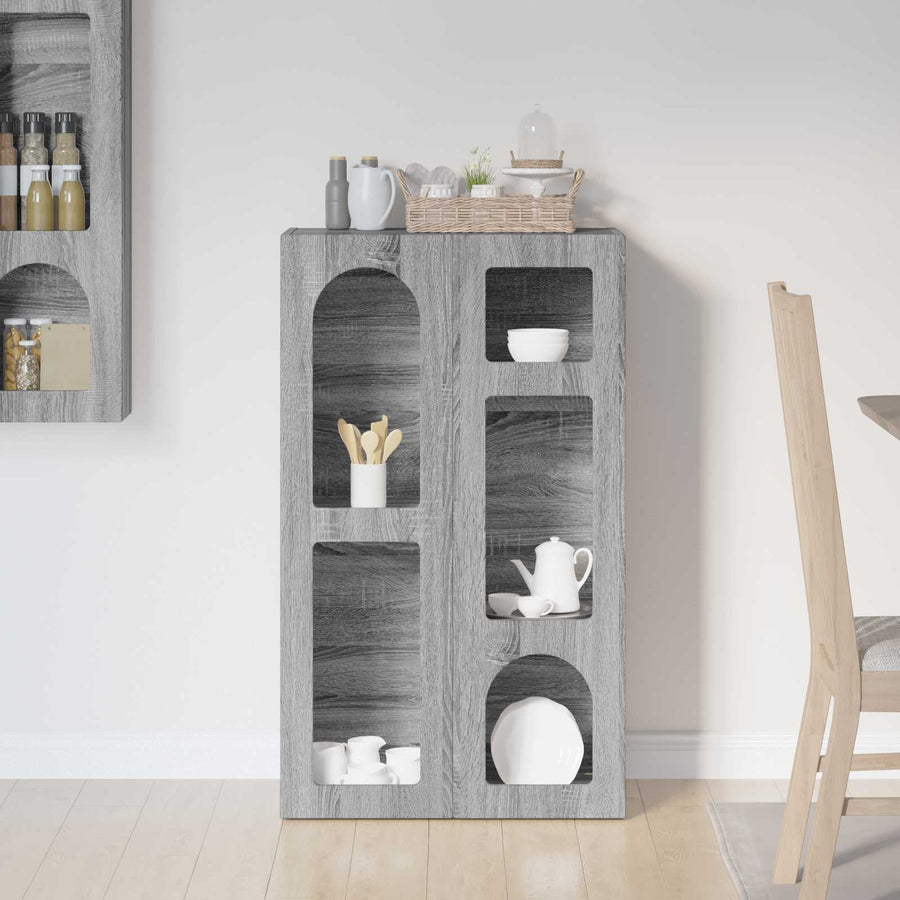 Dressoir Grijs Sonoma 59 x 35 x 100,5 cm Bewerkt hout