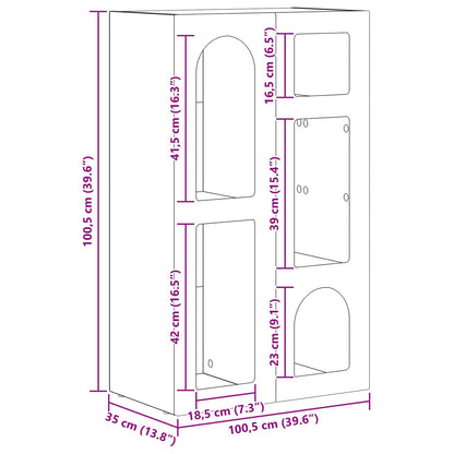 Dressoir Grijs Sonoma 59 x 35 x 100,5 cm Bewerkt hout