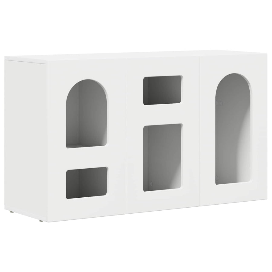 Dressoir Wit 100 x 35 x 59 cm Bewerkt hout