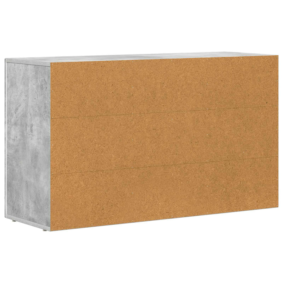 Dressoir Beton Grijs 100 x 35 x 59 cm Bewerkt hout