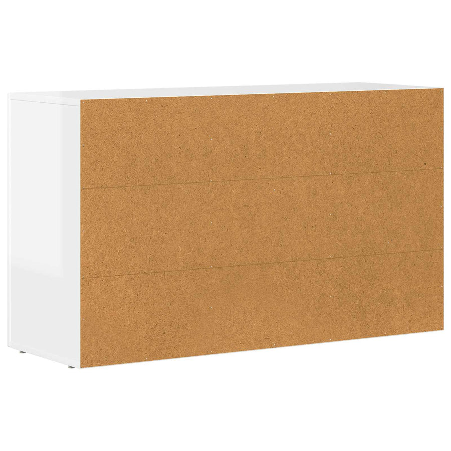 Dressoir Hoogglans wit 100 x 35 x 59 cm Bewerkt hout