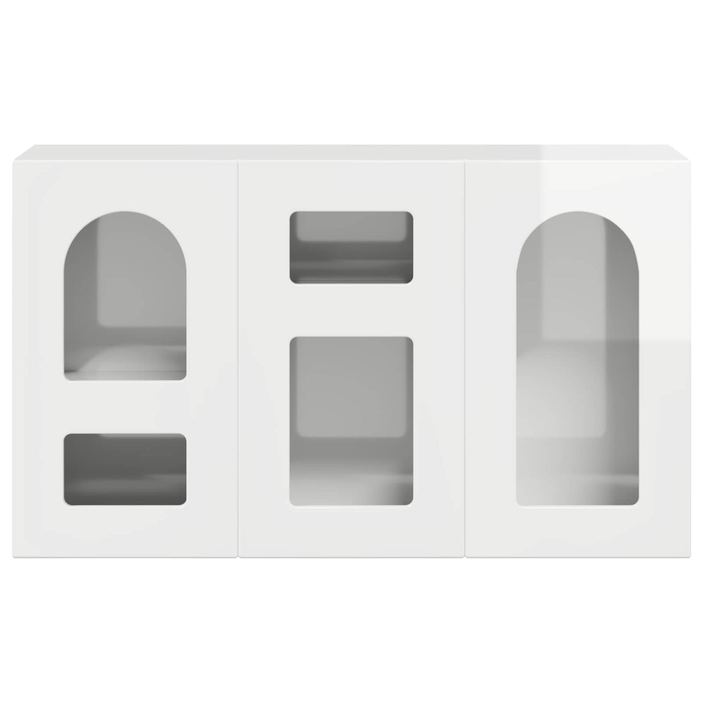 Dressoir Hoogglans wit 100 x 35 x 59 cm Bewerkt hout