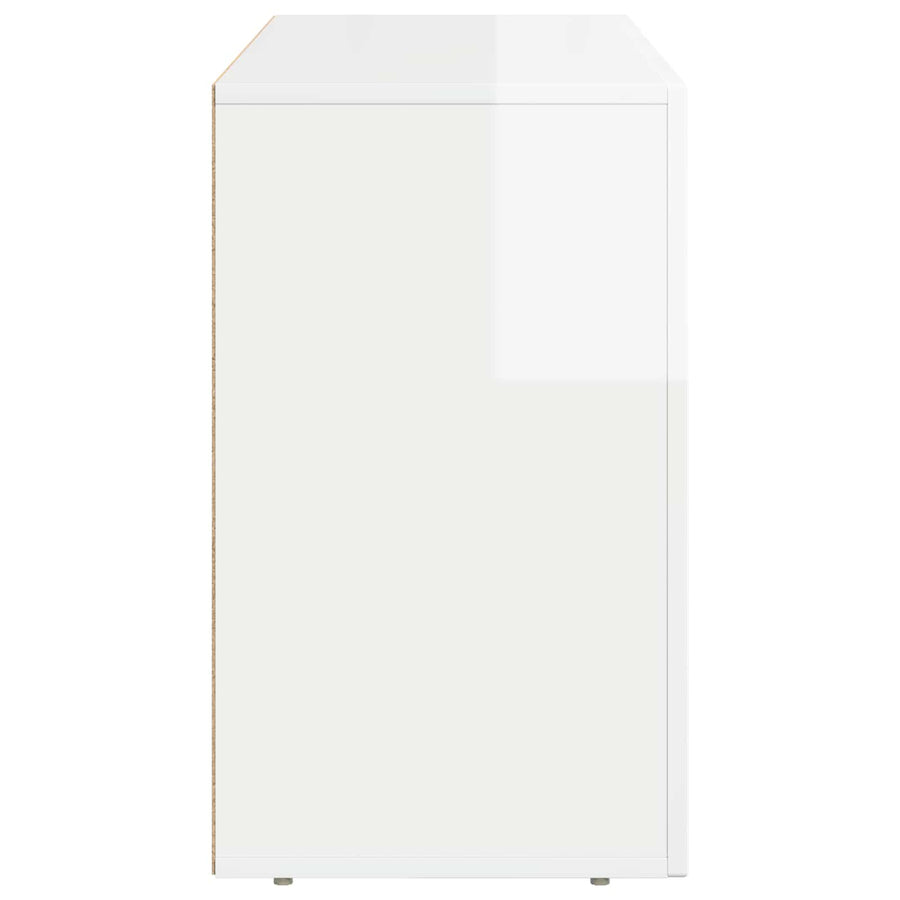 Dressoir Hoogglans wit 100 x 35 x 59 cm Bewerkt hout