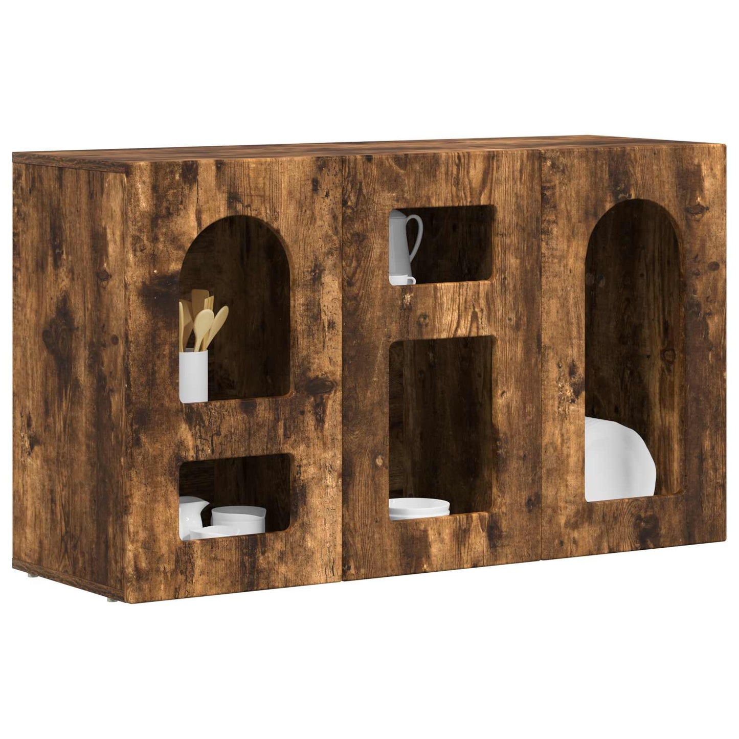 Dressoir Gerookt eiken 100 x 35 x 59 cm Bewerkt hout