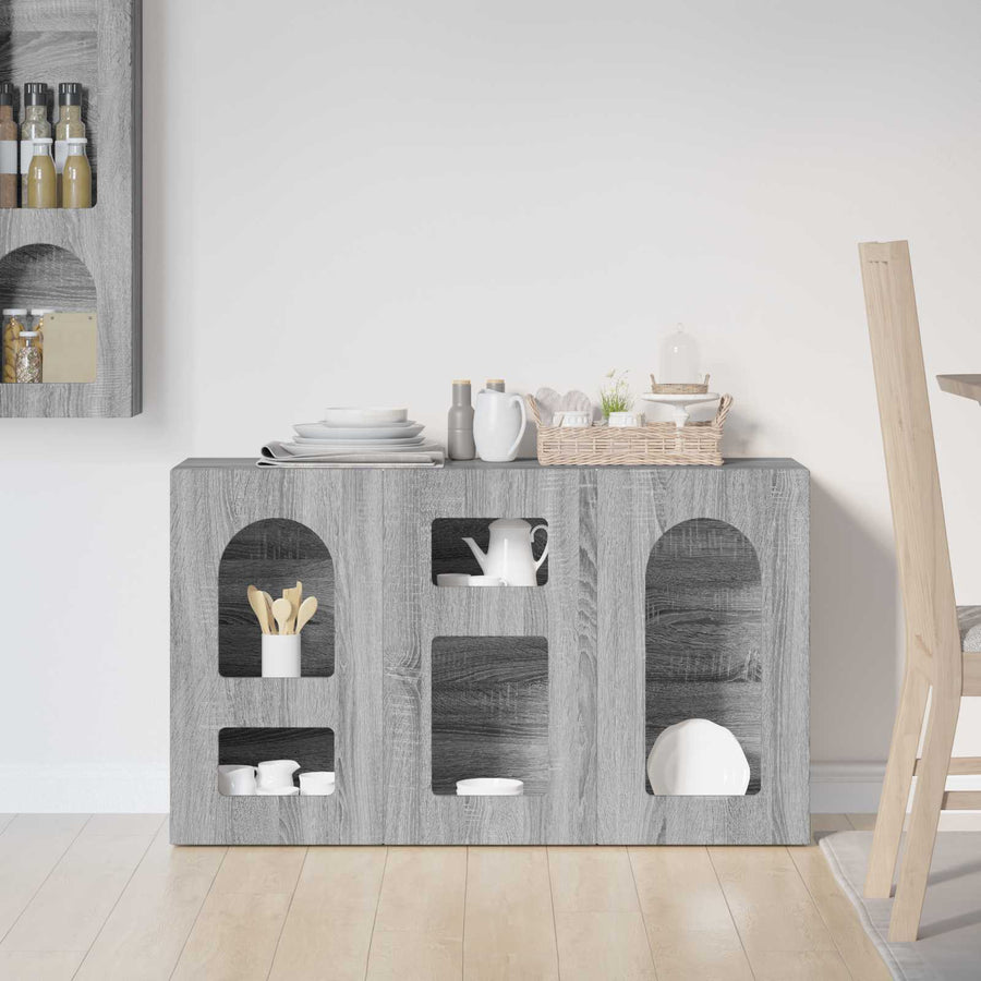 Dressoir Grijs Sonoma 100 x 35 x 59 cm Bewerkt hout