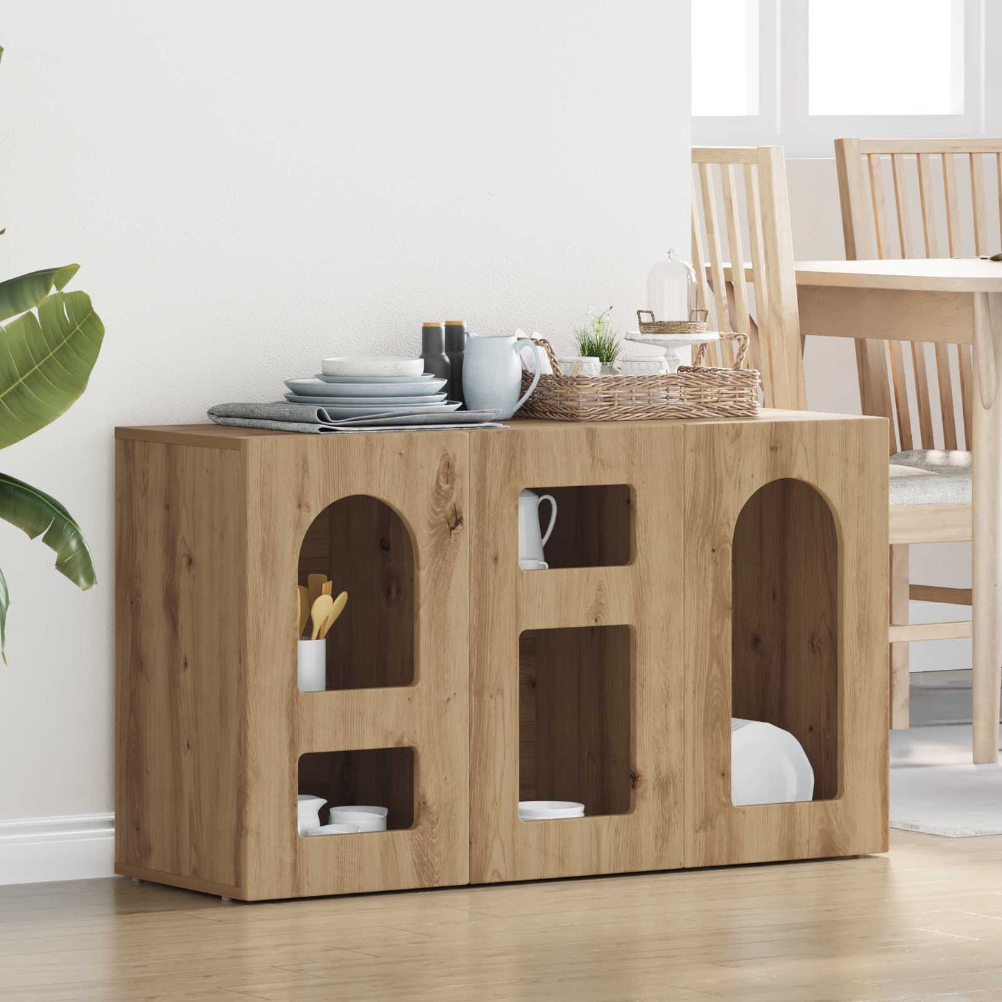 Dressoir Artisan Eiken 100 x 35 x 59 cm Bewerkt hout