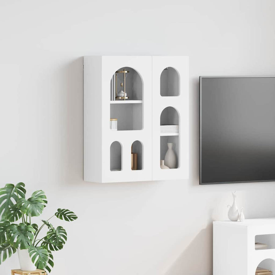Hangkast met plank Wit 59 x 20 x 71.5 cm Bewerkt hout