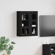 Hangkast 59x20x71.5 cm zwart bewerkt hout
