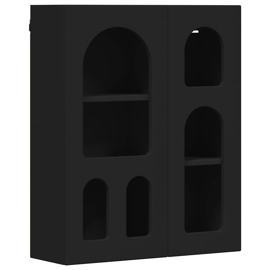 Hangkast met plank Zwart 59 x 20 x 71.5 cm Bewerkt hout