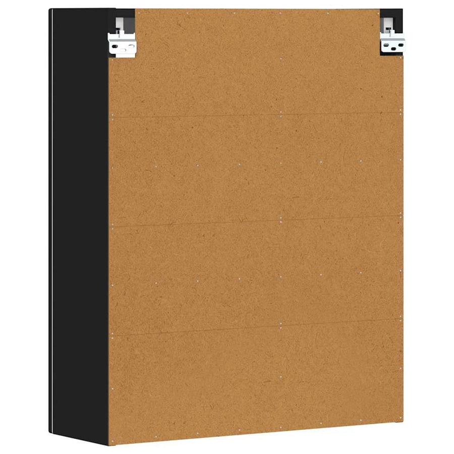 Hangkast met plank Zwart 59 x 20 x 71.5 cm Bewerkt hout