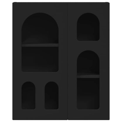 Hangkast met plank Zwart 59 x 20 x 71.5 cm Bewerkt hout