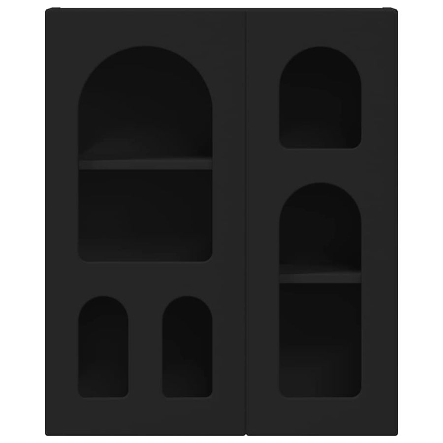 Hangkast met plank Zwart 59 x 20 x 71.5 cm Bewerkt hout