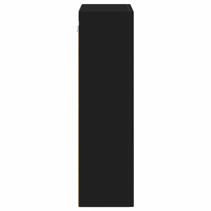 Hangkast met plank Zwart 59 x 20 x 71.5 cm Bewerkt hout