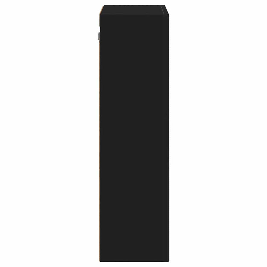 Hangkast met plank Zwart 59 x 20 x 71.5 cm Bewerkt hout
