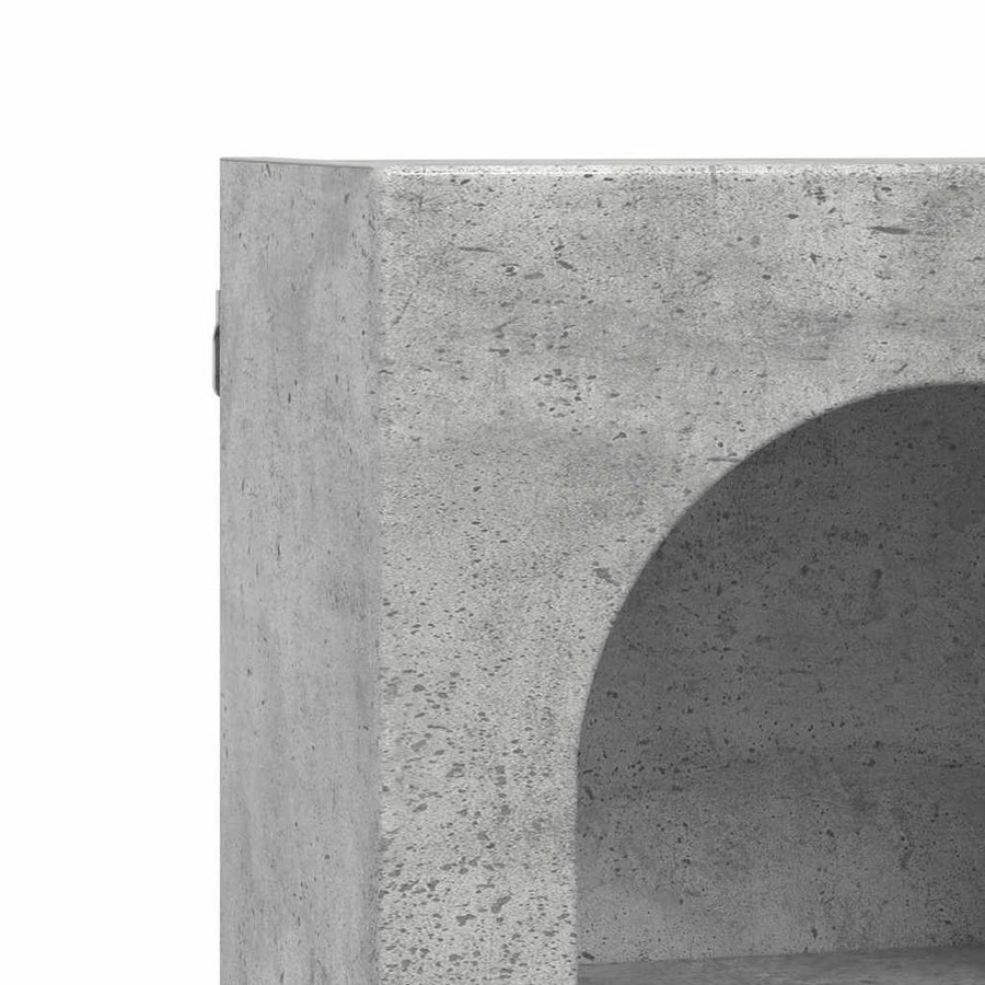 Hangkast met plank Beton Grijs 59 x 20 x 71.5 cm Bewerkt hout