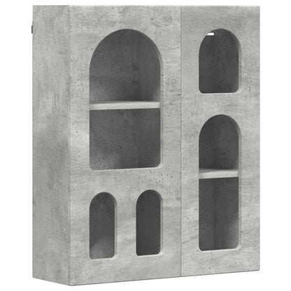 Hangkast met plank Beton Grijs 59 x 20 x 71.5 cm Bewerkt hout
