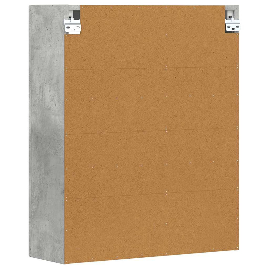 Hangkast met plank Beton Grijs 59 x 20 x 71.5 cm Bewerkt hout