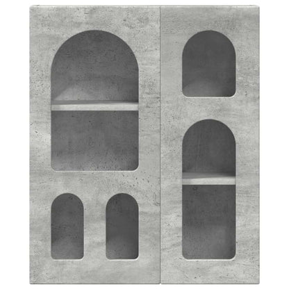 Hangkast met plank Beton Grijs 59 x 20 x 71.5 cm Bewerkt hout