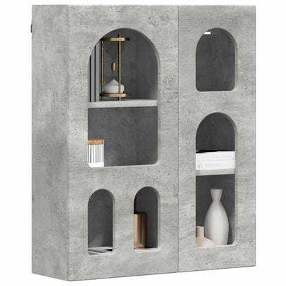 Hangkast met plank Beton Grijs 59 x 20 x 71.5 cm Bewerkt hout