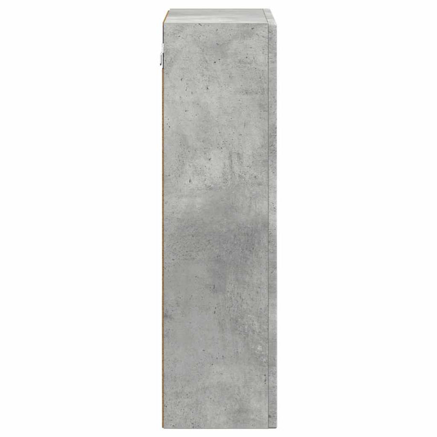 Hangkast met plank Beton Grijs 59 x 20 x 71.5 cm Bewerkt hout