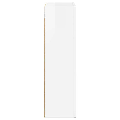 Hangkast met plank Hoogglans wit 59 x 20 x 71.5 cm Bewerkt hout