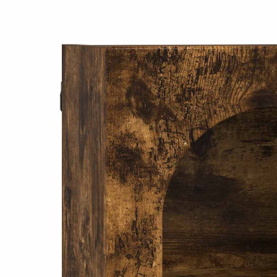 Hangkast met plank Gerookt eiken 59 x 20 x 71.5 cm Bewerkt hout