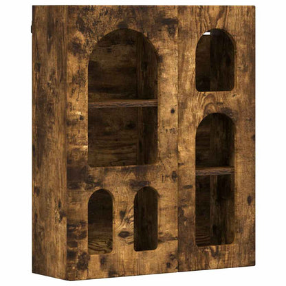 Hangkast met plank Gerookt eiken 59 x 20 x 71.5 cm Bewerkt hout