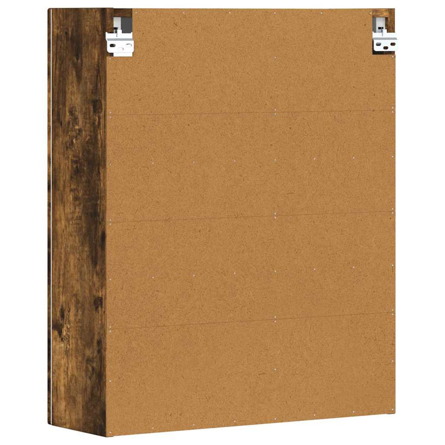Hangkast met plank Gerookt eiken 59 x 20 x 71.5 cm Bewerkt hout