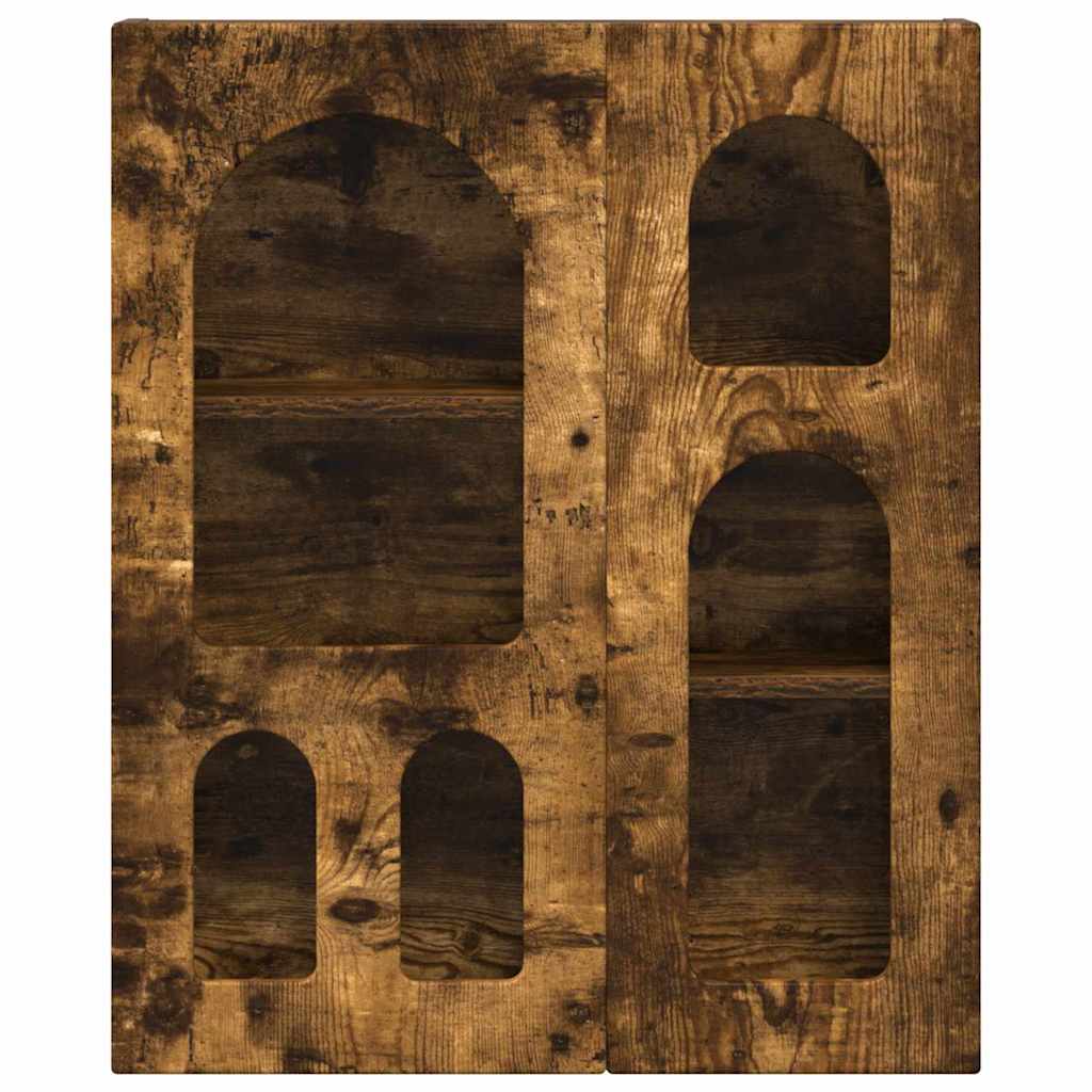 Hangkast met plank Gerookt eiken 59 x 20 x 71.5 cm Bewerkt hout