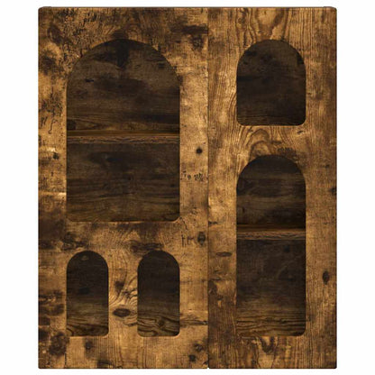 Hangkast met plank Gerookt eiken 59 x 20 x 71.5 cm Bewerkt hout