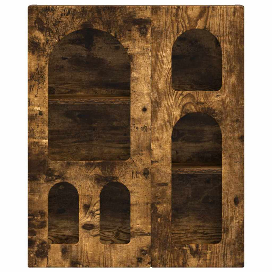 Hangkast met plank Gerookt eiken 59 x 20 x 71.5 cm Bewerkt hout