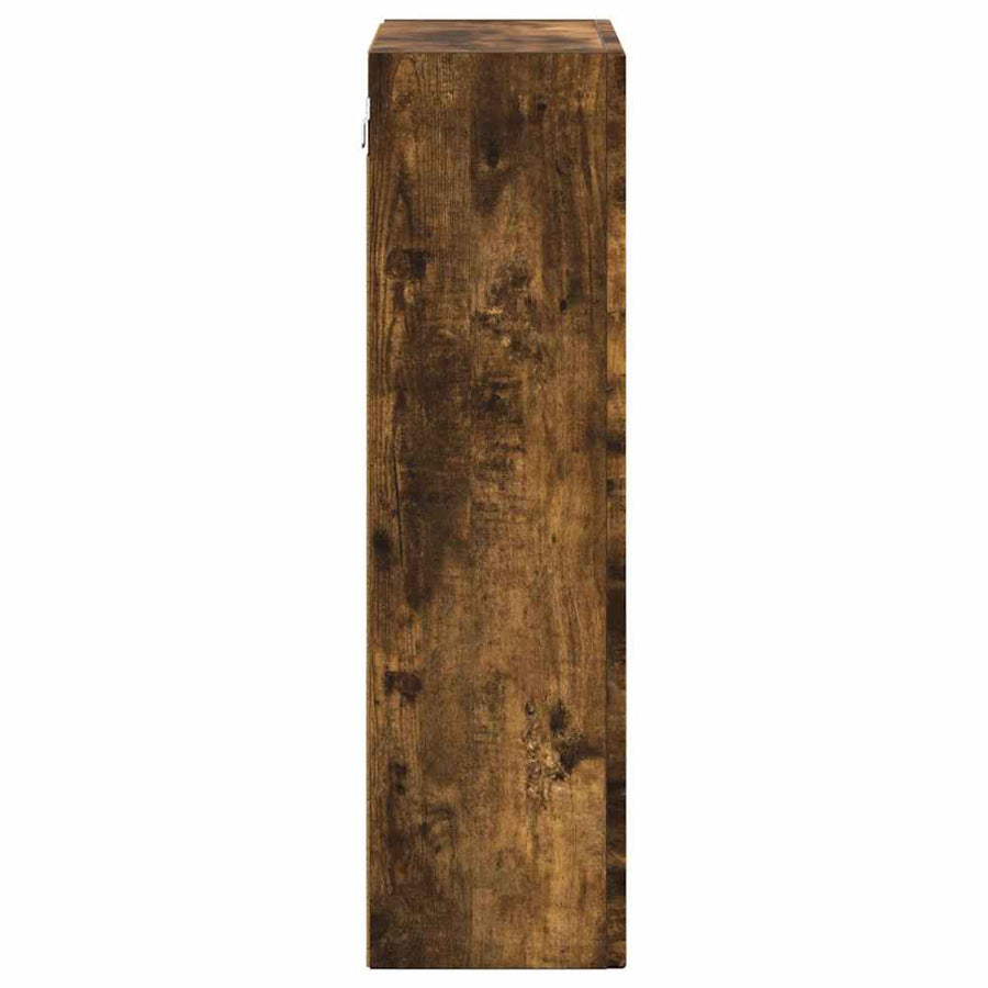 Hangkast met plank Gerookt eiken 59 x 20 x 71.5 cm Bewerkt hout