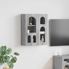 Hangkast 59x20x71.5 cm bewerkt hout grijs
