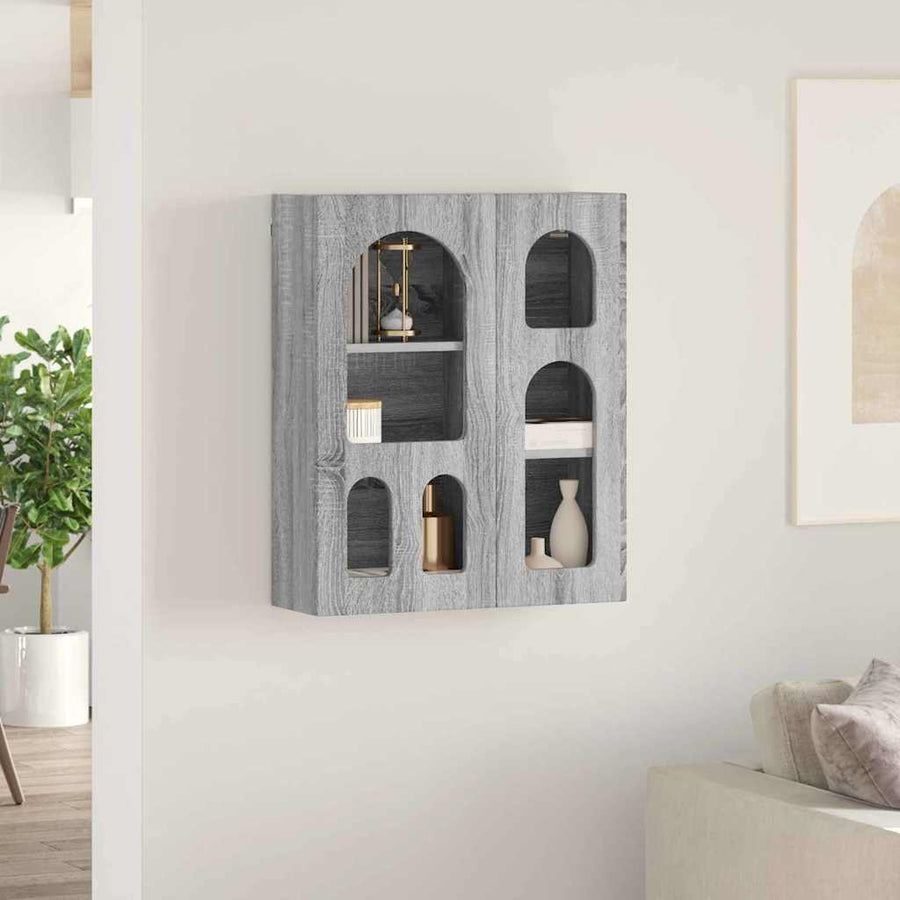 Hangkast met plank Grijs Sonoma 59 x 20 x 71.5 cm Bewerkt hout