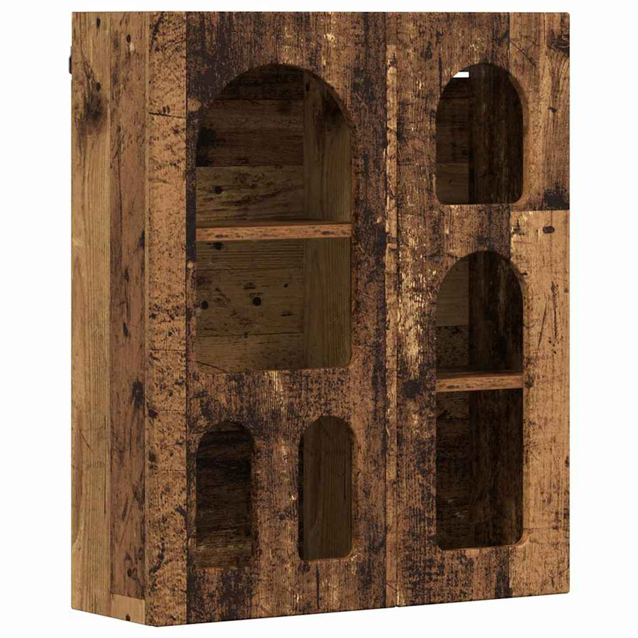 Hangkast met plank Oudhout 59 x 20 x 71.5 cm Bewerkt hout