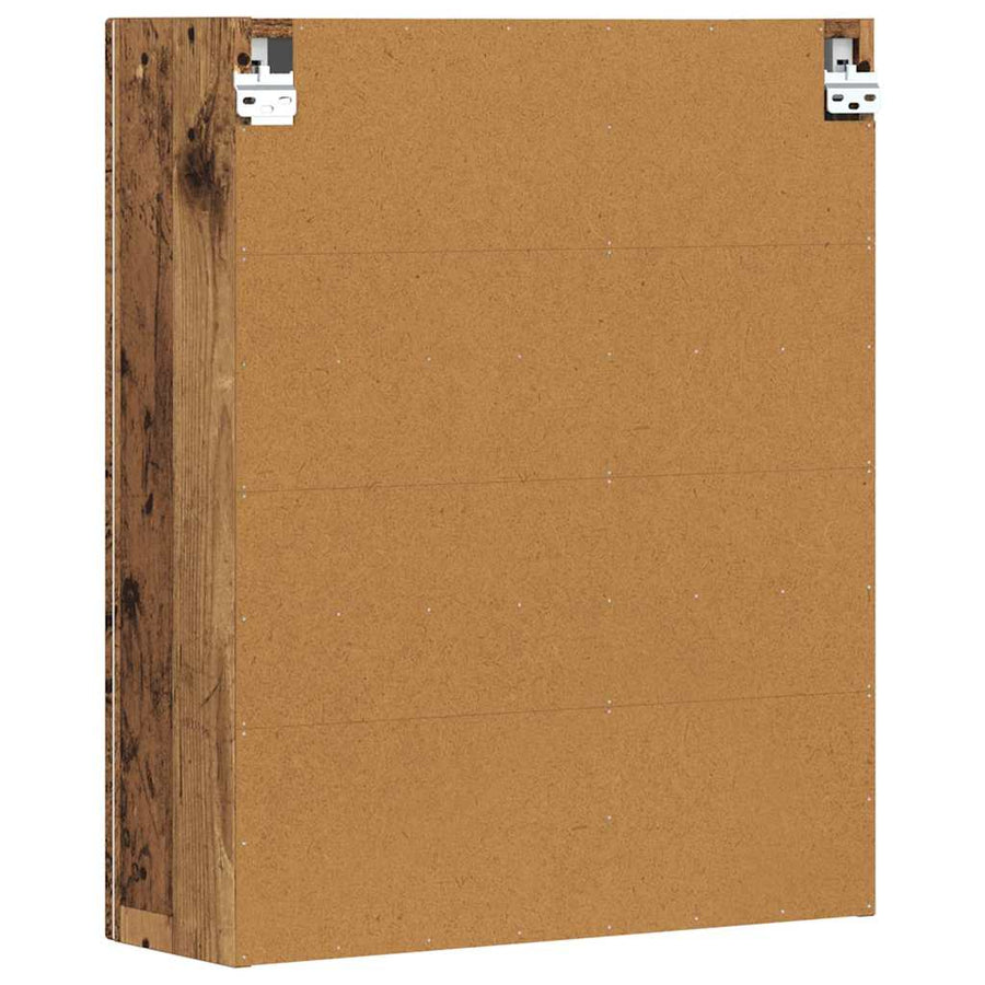 Hangkast met plank Oudhout 59 x 20 x 71.5 cm Bewerkt hout